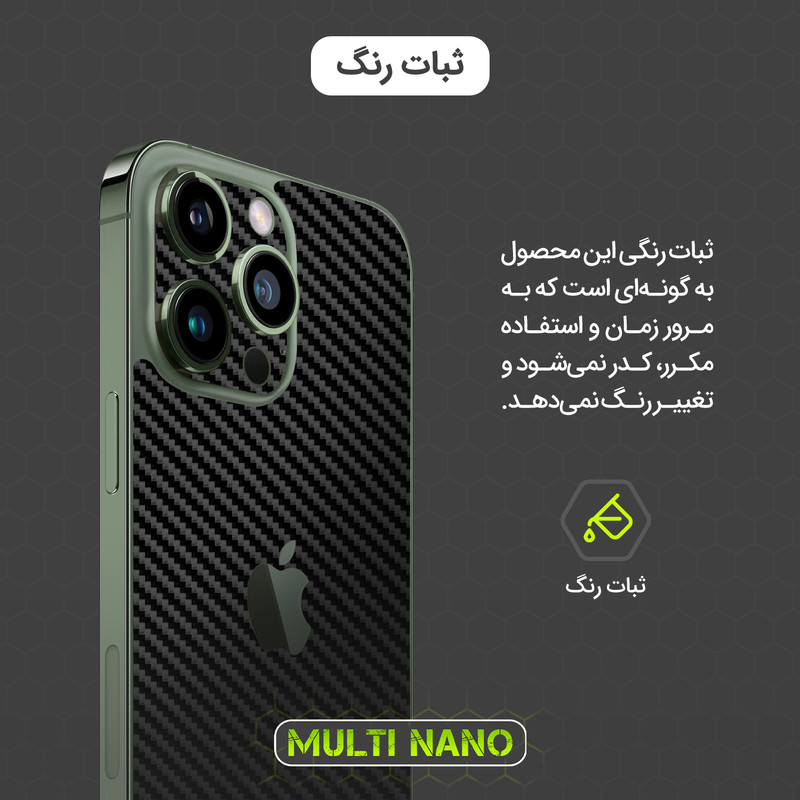 برچسب پوششی مولتی نانو طرح کربن مدل X-F1C مناسب برای گوشی موبایل شیائومی Poco X7 Pro