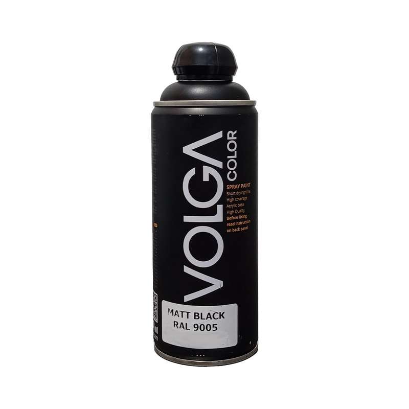 اسپری رنگ مشکی مات ولگا کد 9005 حجم 400 میلی لیتر
