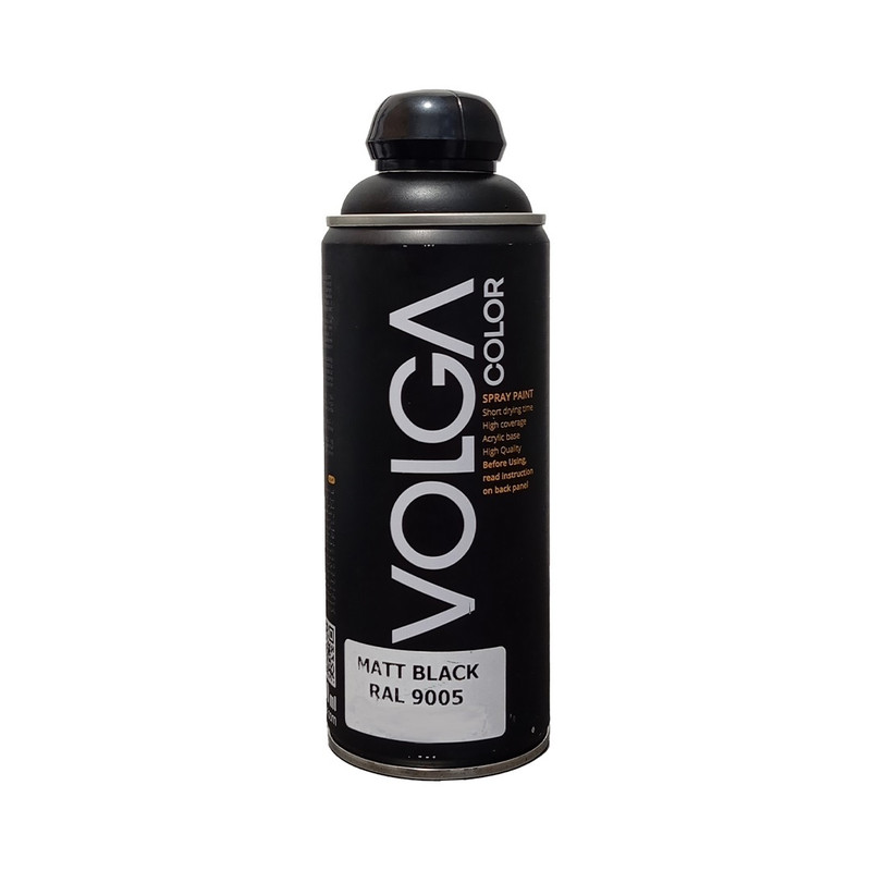 اسپری رنگ مشکی مات ولگا کد 9005 حجم 400 میلی لیتر