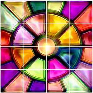 تایل سقفی طرح رنگی کد ST 6073-16 سایز 60x60 سانتی متر مجموعه 16عددی