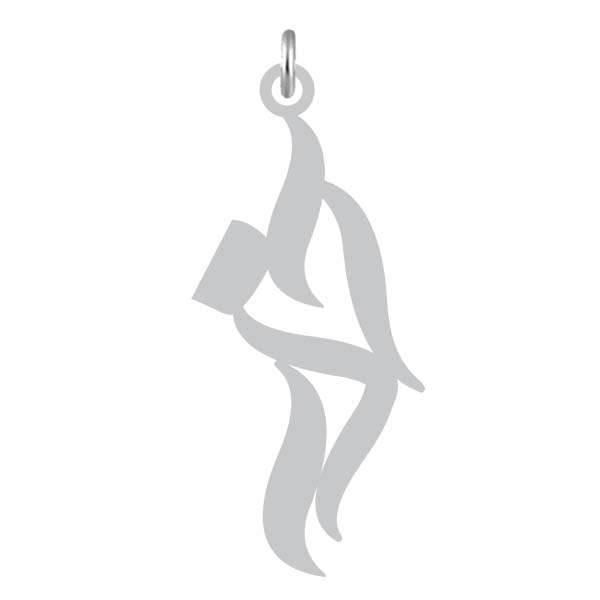 آویز گردنبند نقره کرابو طرح آذر مدل Kn2-1191