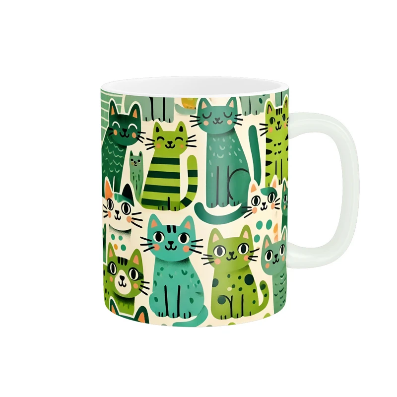 ماگ پاد آفرین مدل گربه های ناز کیوت رنگی کد 973