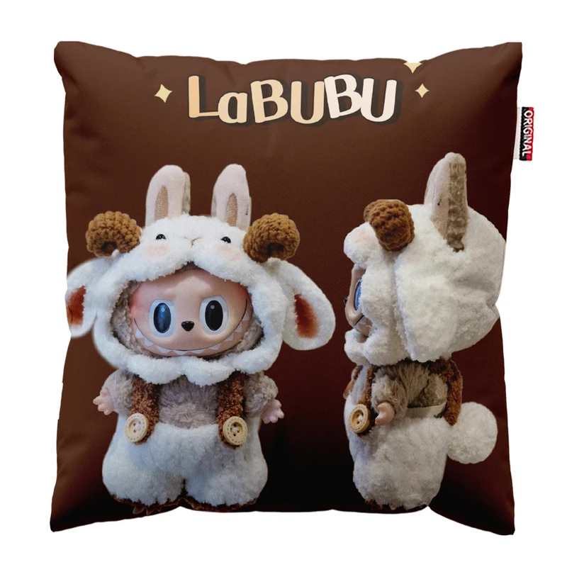 کوسن پاد آفرین مدل عروسک لبوبو کد PK401887 سایز 40*40 سانتی متر