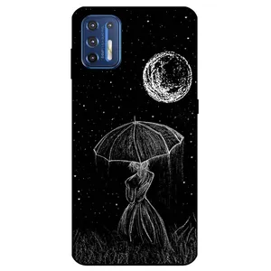 Megafone Girl and Moon 1369 Cover For Motorola Moto G9 Plus