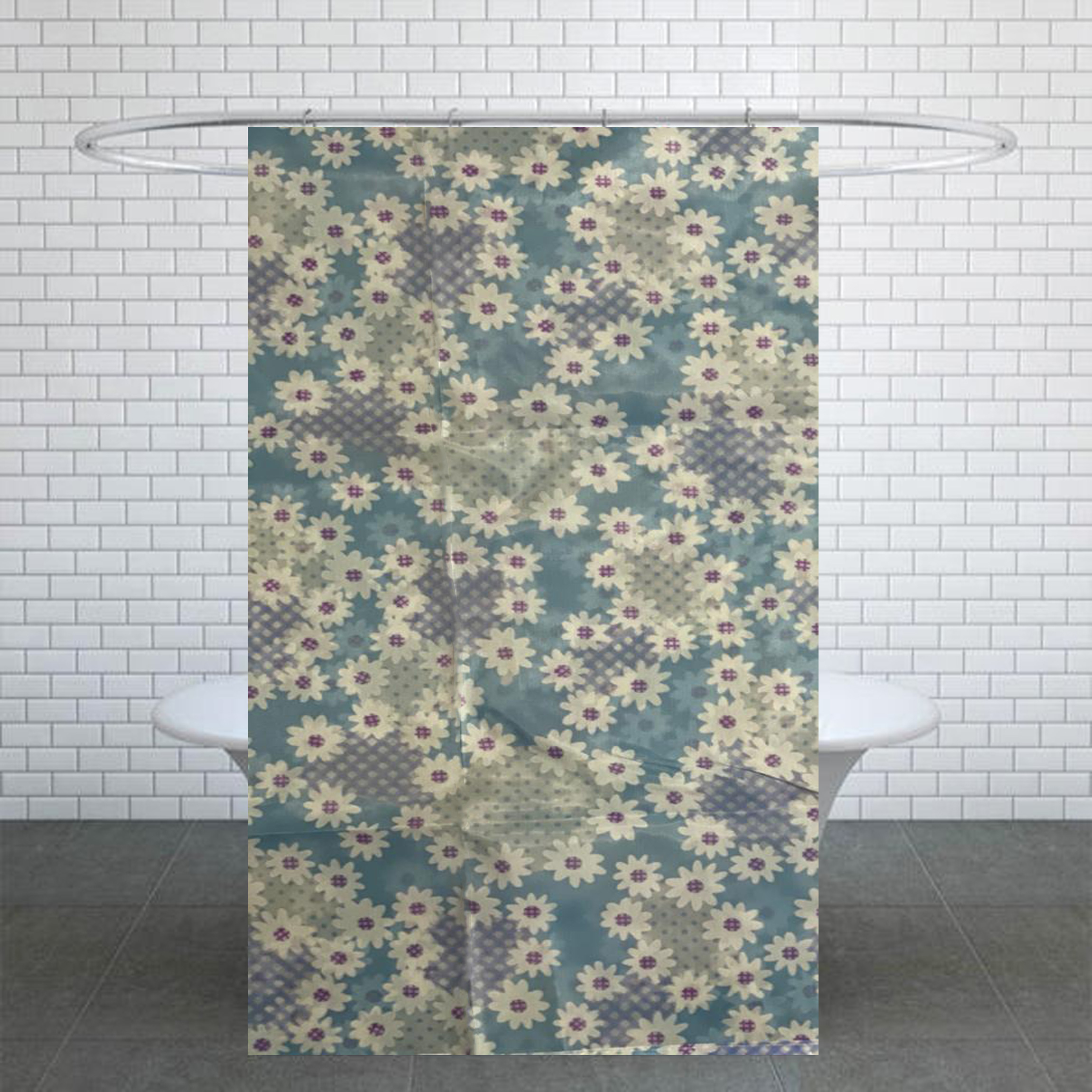  پرده حمام کد B7 سایز 170x200 سانتی متر