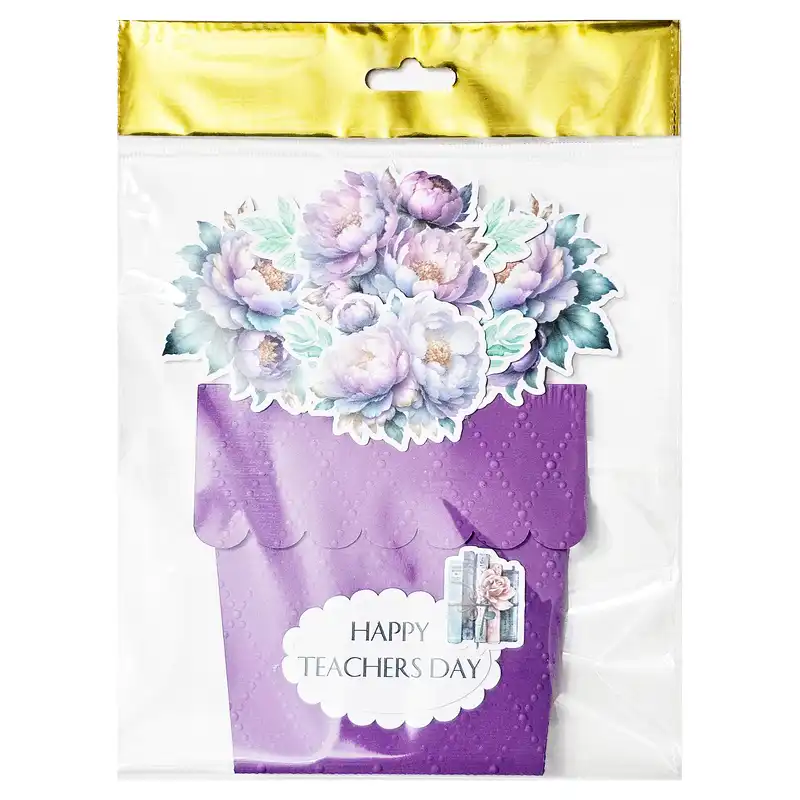 کارت پستال مدل Teachers Day طرح گلدان