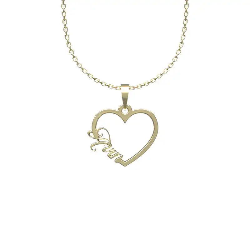 گردنبند طلا 18 عیار زنانه مدوپد مدل اسم آوین avin کد HE2-1-1280