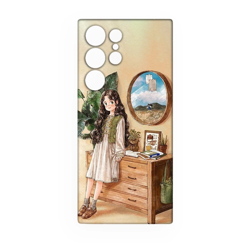 کاور طرح دخترانه کد 182 مناسب برای گوشی موبایل سامسونگ Galaxy S21 Ultra