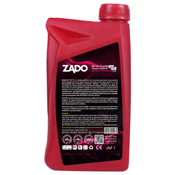 روغن گیربکس خودرو زادو مدل ATF SP IV حجم یک لیتر