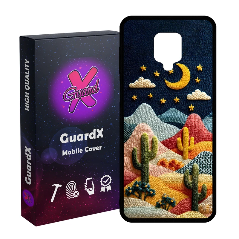 کاور گارد ایکس طرح کاکتوس مدل 10954 مناسب برای گوشی موبایل شیائومی Redmi Note9 Pro/Note 9 Pro Max/Redmi Note 9S/MI Poco M2 Pro