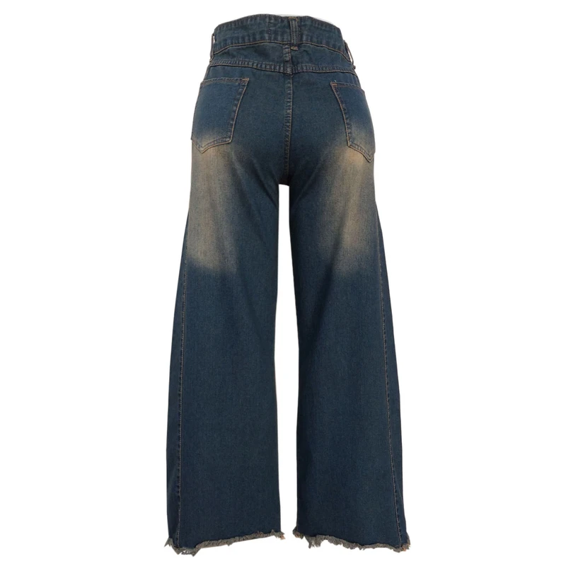 عکس شماره 2 : شلوار جین بگ زنانه مدل شافل کد 20194