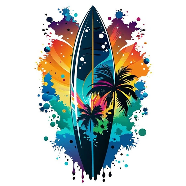 استیکر پارچه و لباس پاد آفرین طرح منظره کد 1712