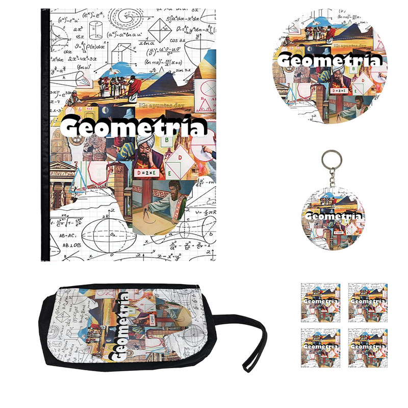 بسته لوازم تحریر مدل هندسه مجموعه 8 عددی