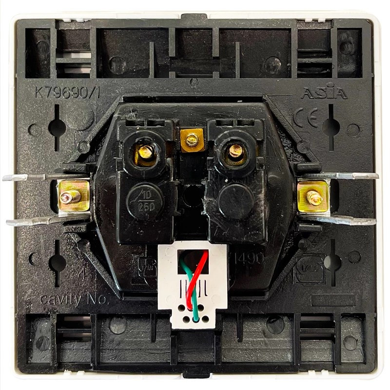 پریز تلفن صنایع آسیا الکتریک مدل کریستال BS