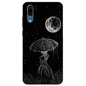 Megafone Girl and Moon 1369 Cover For Huawei P20