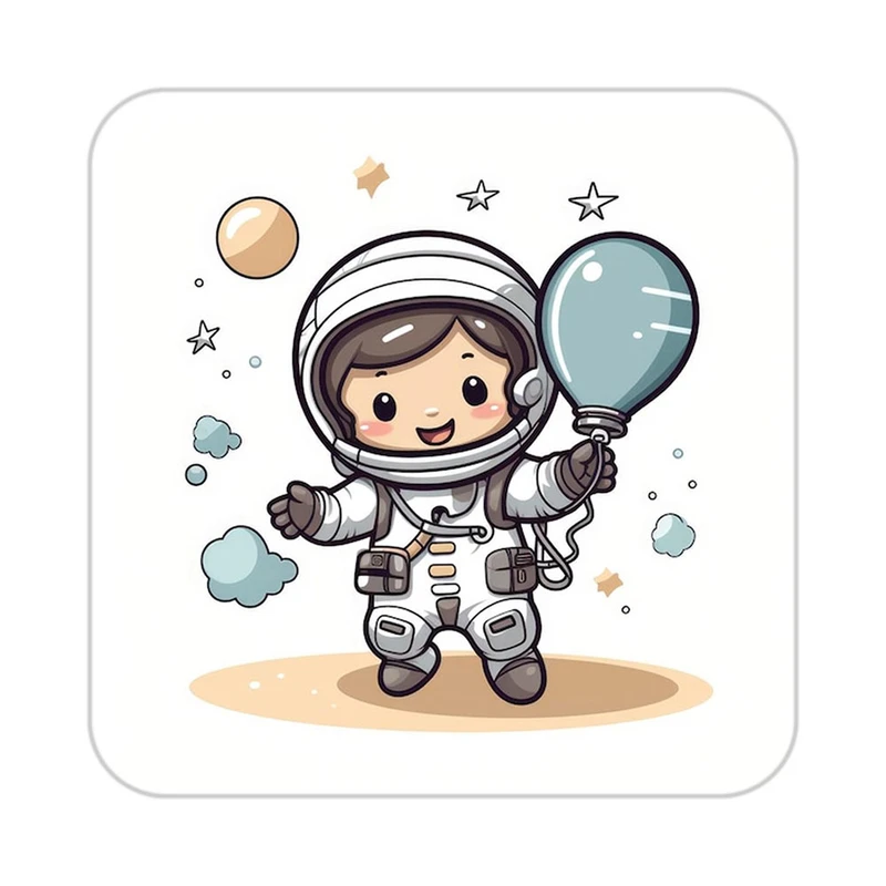 زیر لیوانی کاکتی طرح فضانورد مدل mp46164