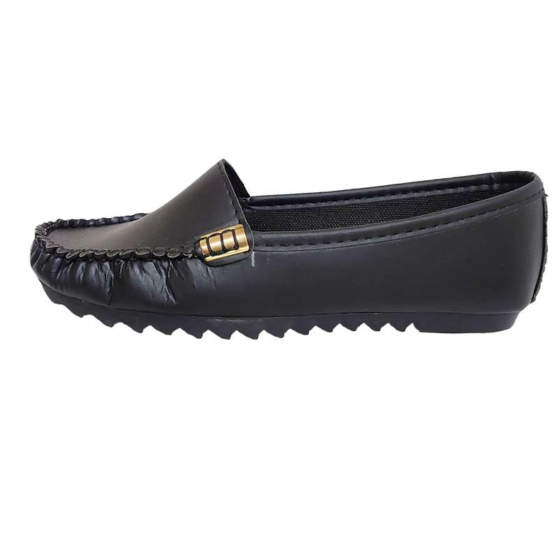 کفش روزمره زنانه مدل کالج یراق لقمه ای رنگ مشکی