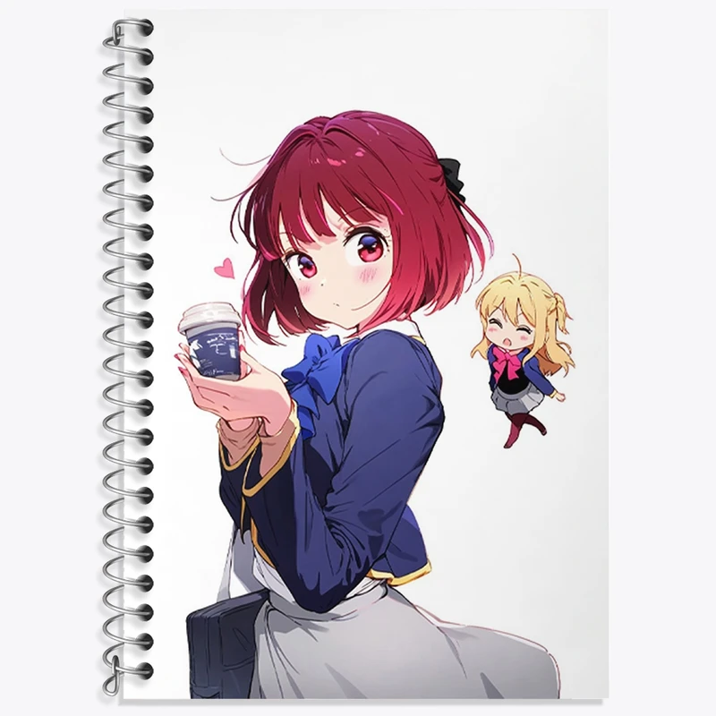 دفتر زبان 50 برگ خندالو مدل سه خط طرح کانا انیمه اوشی نو کو کد 31206