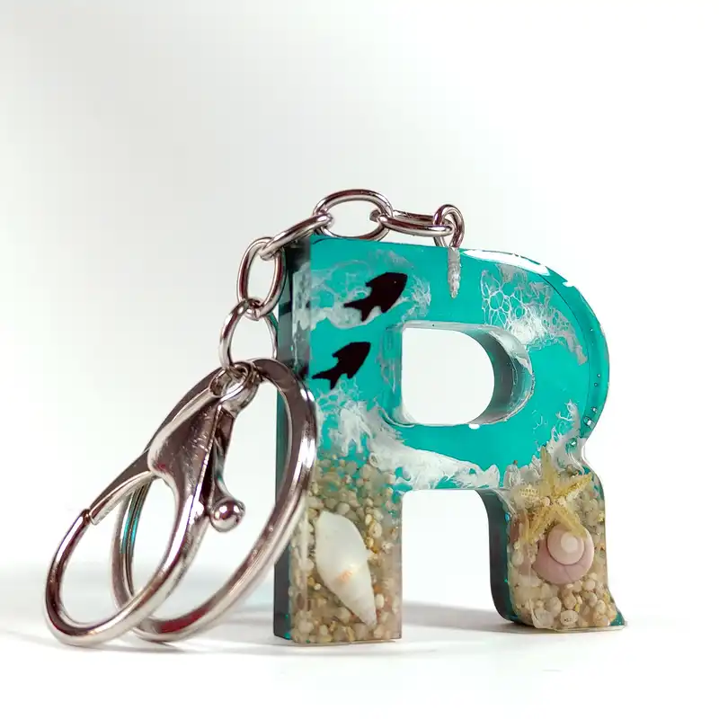 جاکلیدی مدل رزینی طرح دریا حرف R