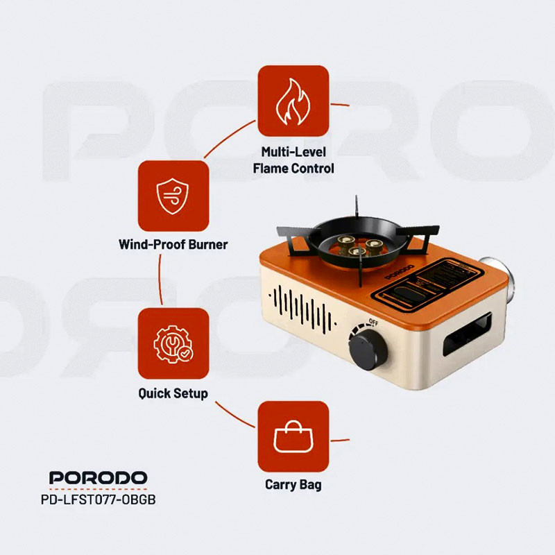 اجاق گاز قابل حمل کمپینگ 3200 وات مدل PD-LFST077-0GBG