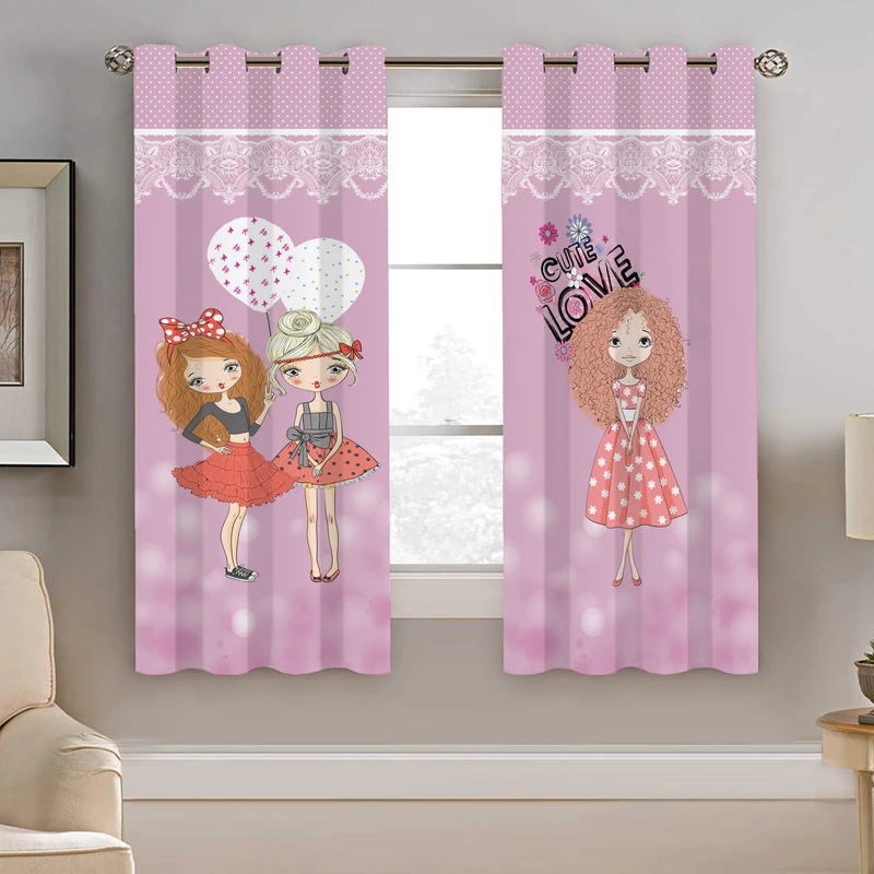 پرده نیروانا طرح دختر کودک مدل هازان کد 8236 سایز 140×200 سانتی متر