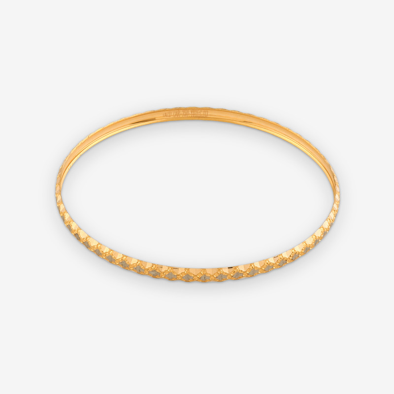 النگو طلا کم اجرت 18 عیار زنانه ناریا مدل SH3-9 سایز 3