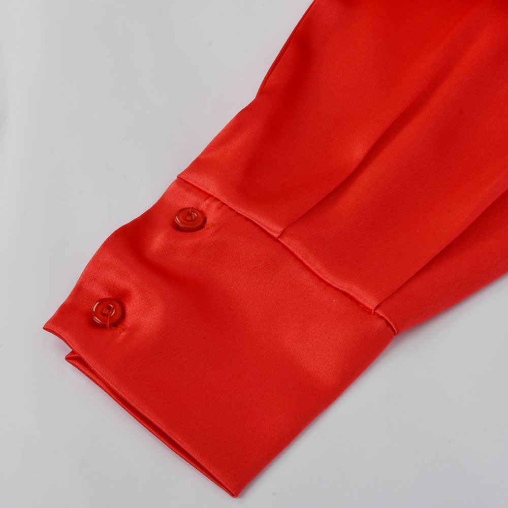 شومیز آستین بلند زنانه دکسونری مدل 256006705 ساتن رنگ قرمز -  - 5