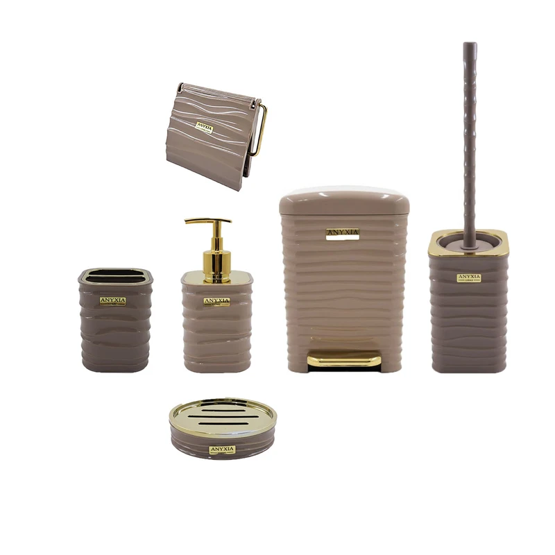 ست سرویس بهداشتی 6 تکه مدل کرلی