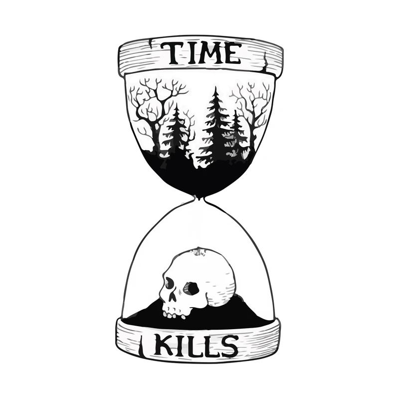 برچسب لپ تاپ پویا مارکت طرح ساعت مرگ کد 852