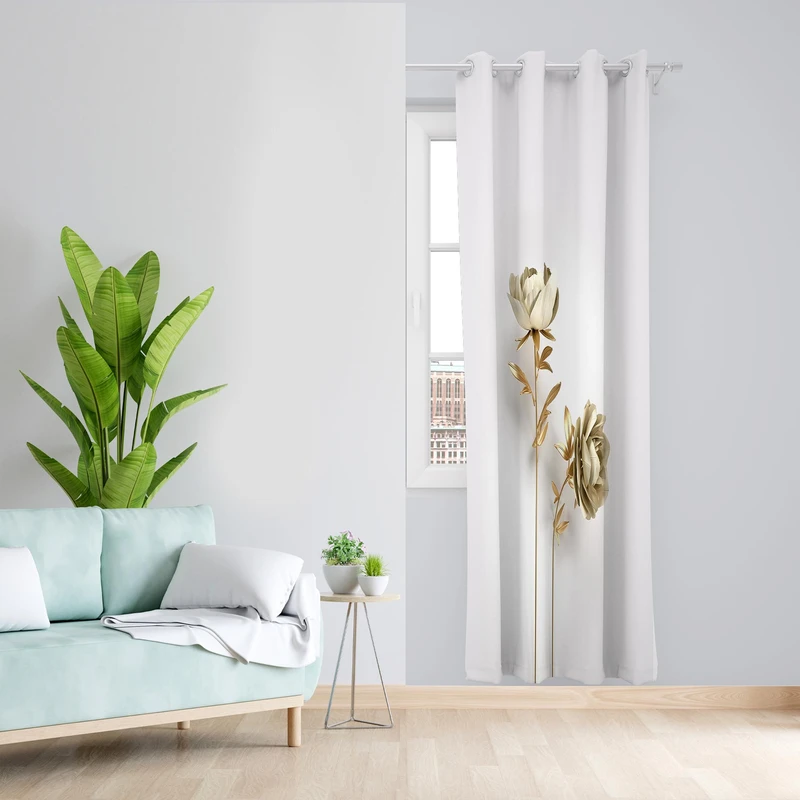 پرده طرح گلد مدل مخمل پانچی کد 1360 z سایز 140x200 سانتی متر