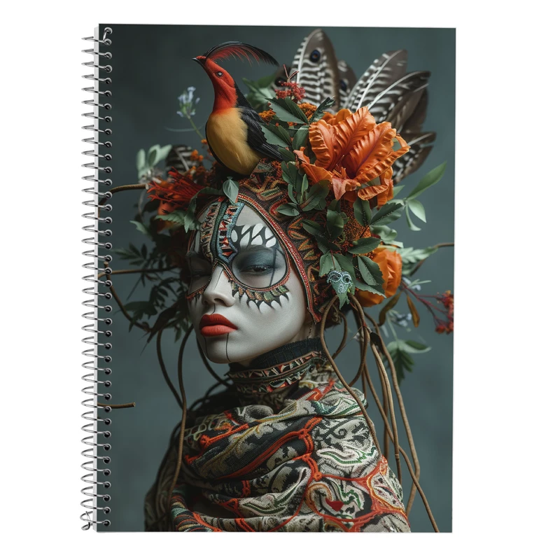 دفتر زبان 50 برگ مدوپد مدل دو خط طرح دختر کد DF14372