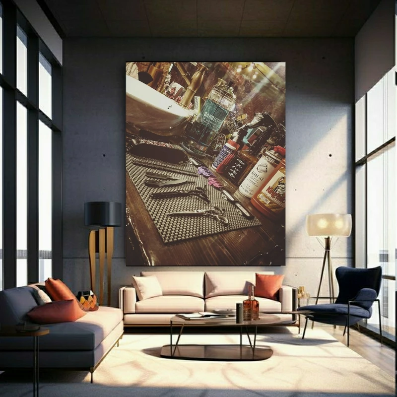 پوستر بک لایت طرح وسایل آرایشگاه کد BK1289