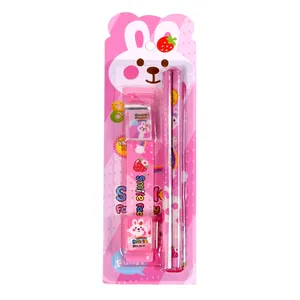 بسته لوازم تحریر مدل خرگوش طرح Smile Factory کد S-05 مجموعه 5 عددی