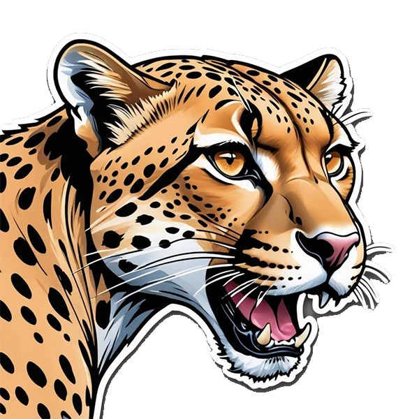 استیکر پارچه و لباس پاد آفرین طرح پلنگ کد 3309