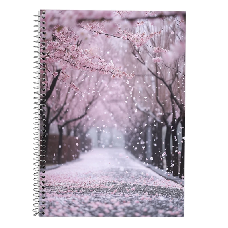 دفتر زبان 50 برگ مدوپد مدل سه خط طرح بهار کد DF13423