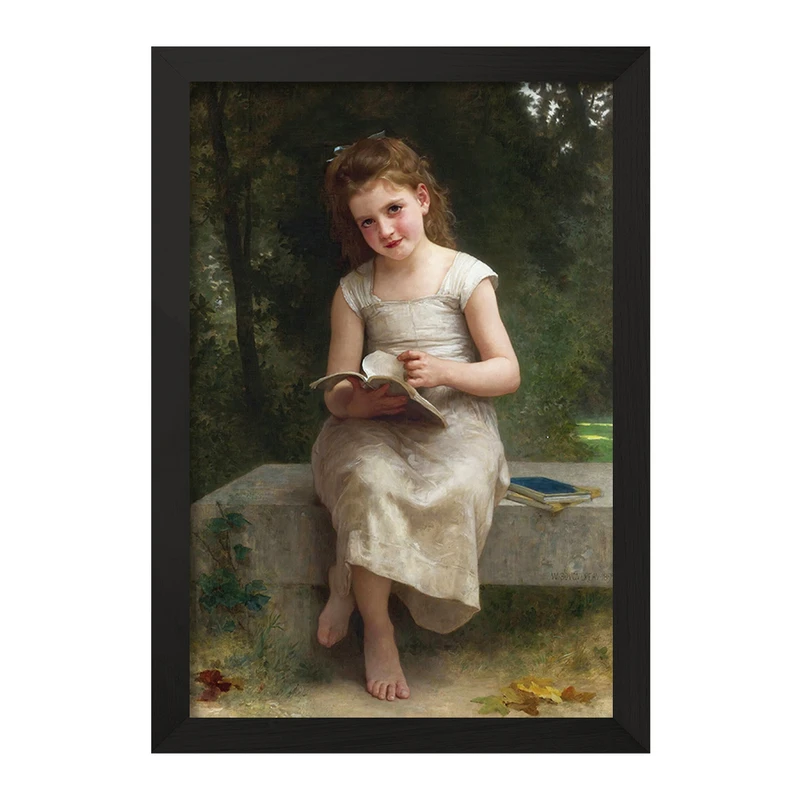 تابلو خندالو مدل نقاشی خواننده اثر ویلیام بوگرو کد F12226