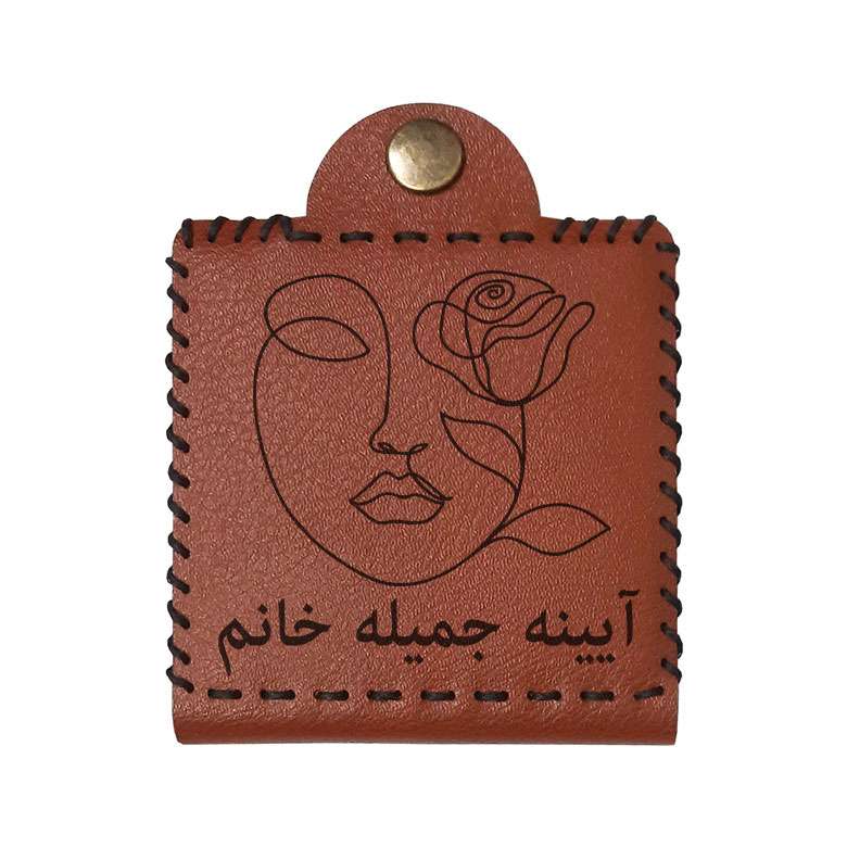 آینه جیبی مدل  اسم جمیله طرح گل