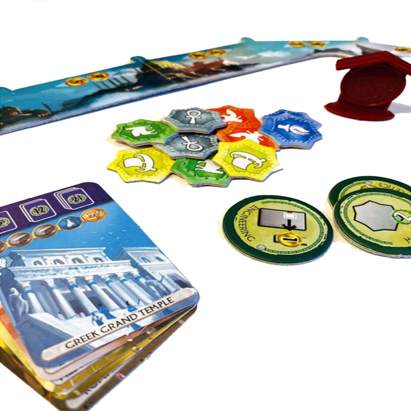 بازی فکری مدل دوئل duel 7wonders به همراه افزونه پنتئون
