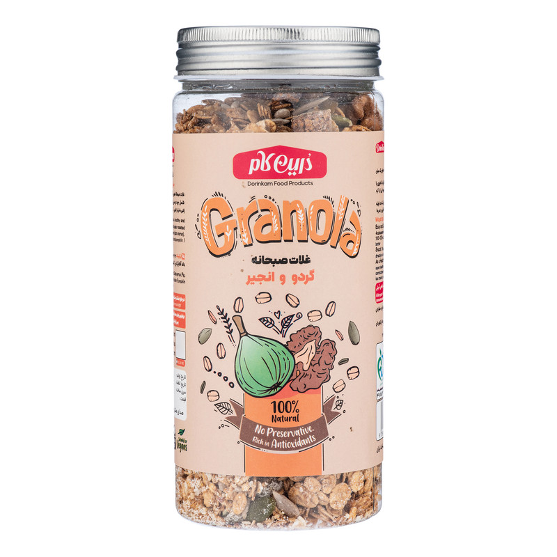گرانولا وگان گردو و انجیر درین کام - 350گرم