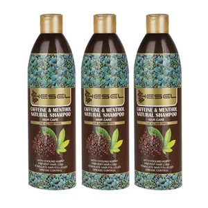 شامپو مو هسل مدل Caffein Menthol حجم 400 میلی لیتر مجموعه 3 عددی