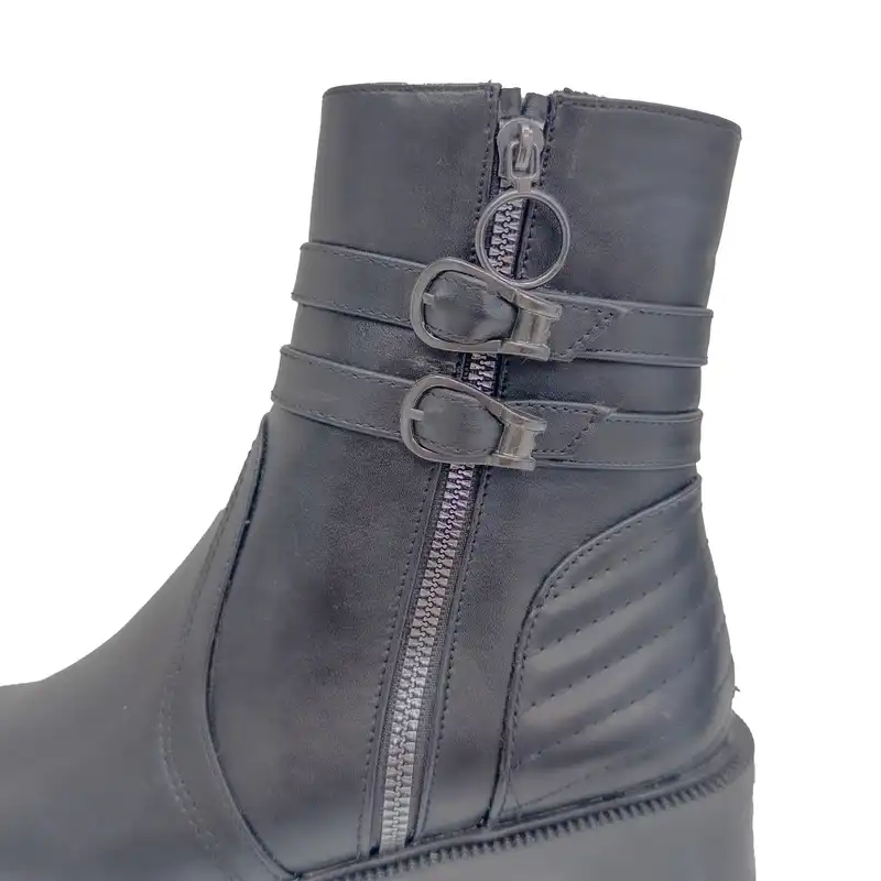 نیم بوت زنانه مدل کمربندی دوبل