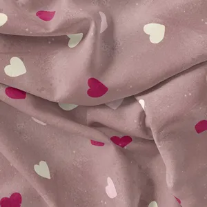 پارچه ملحفه پارچه باما مدل مخمل طرح قلبی کد 5011273