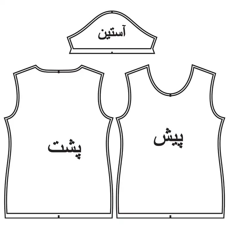 الگو آماده خیاطی تیشرت زنانه از سایز 36 تا 52 بسته 4 عددی