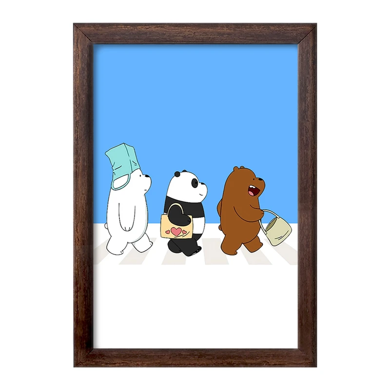 تابلو خندالو طرح انیمیشن سه خرس کله پوک کد 27644