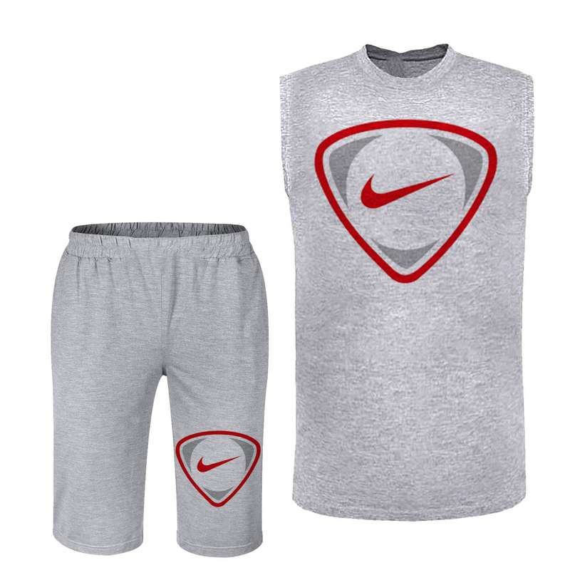 ست تاپ و شلوارک مردانه کد 30  رنگ طوسی