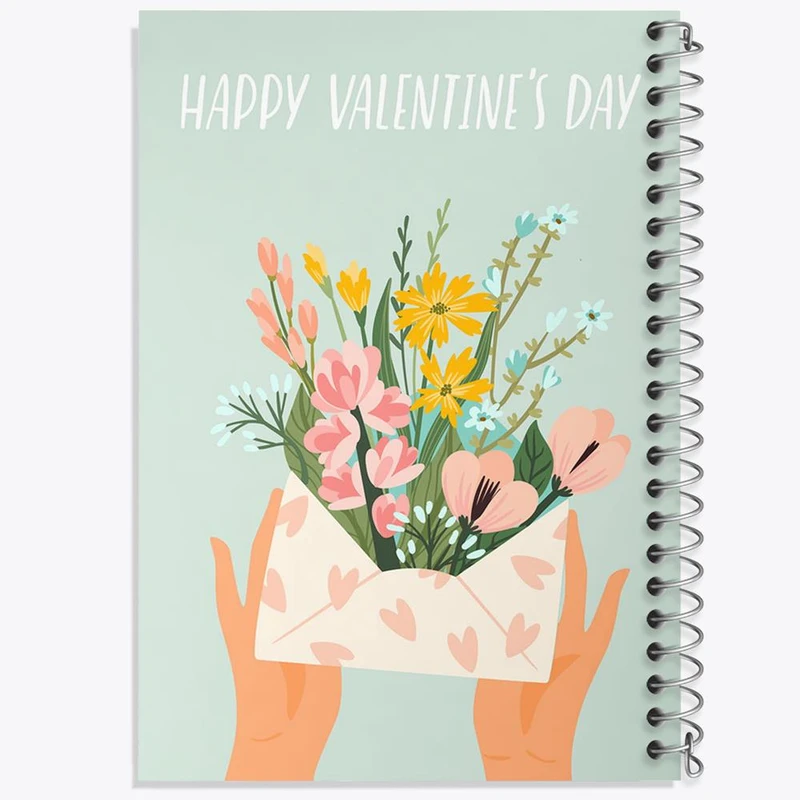 دفتر لیست خرید 50 برگ خندالو طرح نامه گل گلی کد 8378