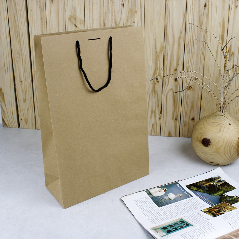 ساک هدیه مدل کرافت طرح ساده کد K3036 بسته 12 عددی