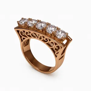 انگشتر زنانه مدل تاج کد 030