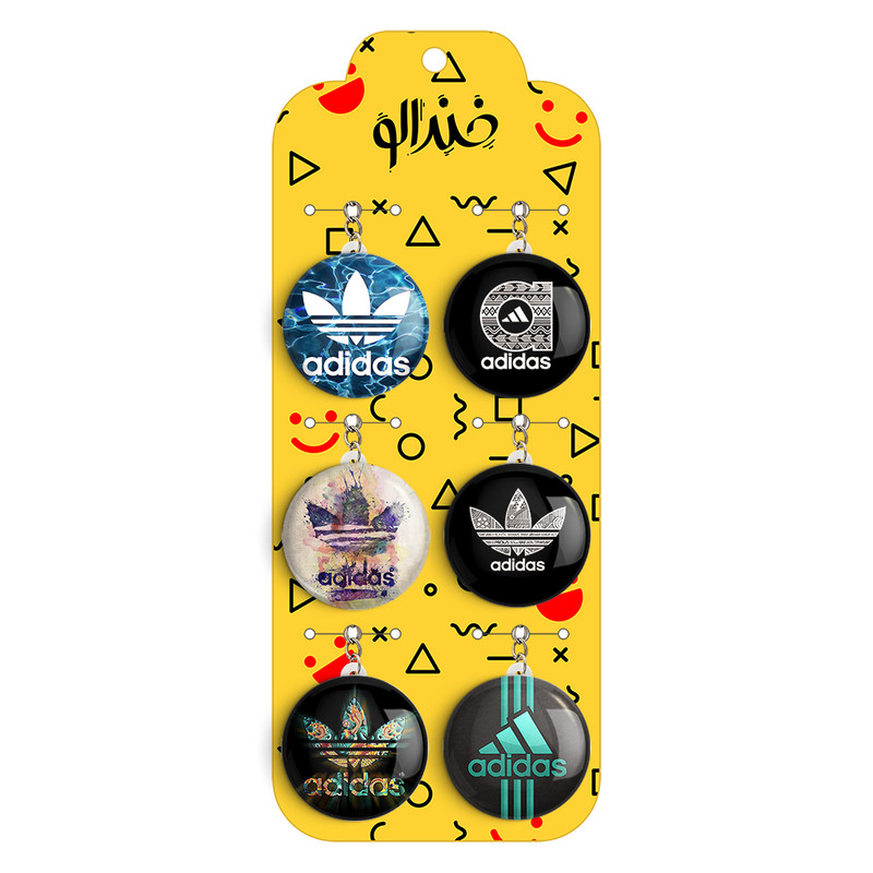 جاکلیدی خندالو مدل آدیداس Adidas کد 1458A مجموعه 6 عددی