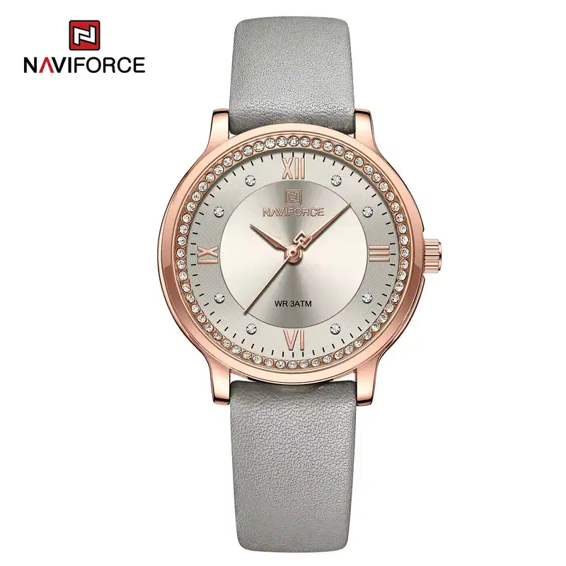 ساعت مچی عقربه ای زنانه نیوی فورس مدل NF5036RGGYGY